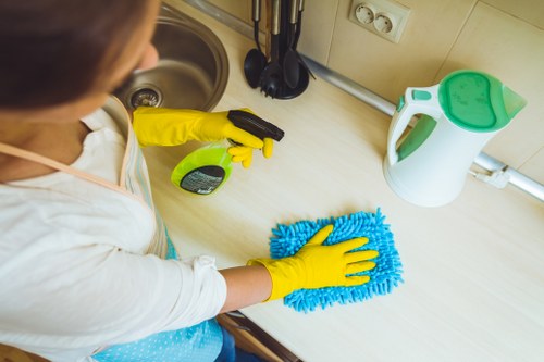 Cleaning estimate based on room size and load for a local property