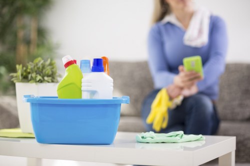 Public liability insurance and professional carpet cleaner safety concept