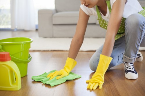 Technician reviewing pricing for a larger South Croydon carpet job